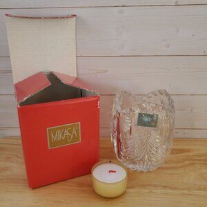 Mikasa Crystal German Christmas Tree Votive Candle Holder Box Instructions 3.5"